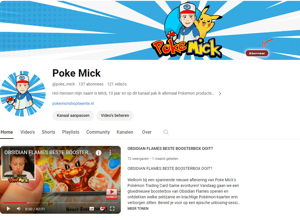 Poke Mick Youtube Kanaal - Poke Youtuber